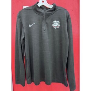 Nike Dri Fit Men's Medium Quarter Zip‎ Pullover Georgia Bulldogs UGA Shirt